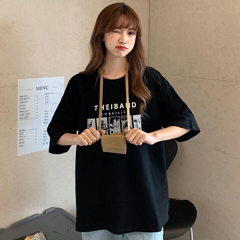 Readystock Oversize cartoon pattern t-shirt women's clothing, curvy girls fashion Korean style loose shirt T112 uniqlo cropped shirt baju kelinci rugby polo shirt acrylic top outfit Cotton Tee