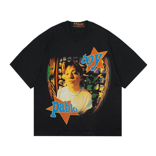 Kontener Ymy Baju Hijau Boy Pablo Oversize Tee