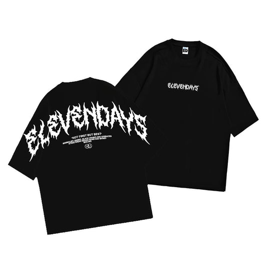 Elevendays Edgy Pink White Oversized T-Shirt