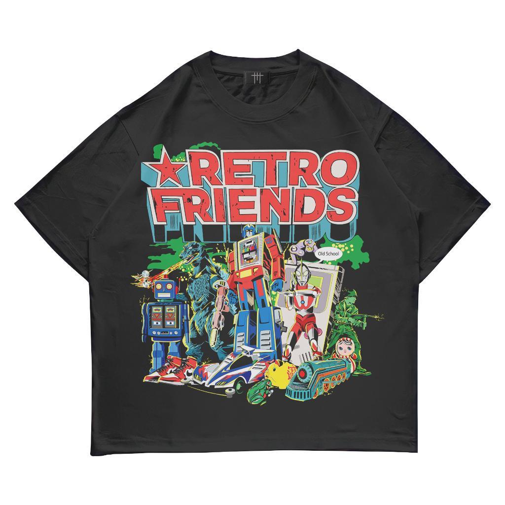 Megalast-Retro Friends Oversize Combed Enhypen Tee