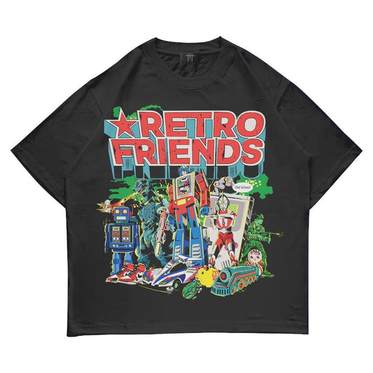Megalast-Retro Friends Oversize Combed Enhypen Tee