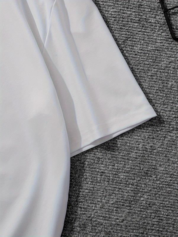 Short Sleeve T-Shirt, Versatile Fashion Brand, Unisex, Crew Neck, Loose and Casual, Trend, Ins Style, [COD] baju kelinci wanita corteiz uniqlo cropped shirt icon clothing