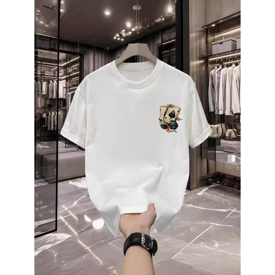 T-Shirt Lelaki Corak Unik Casual Printed Tee