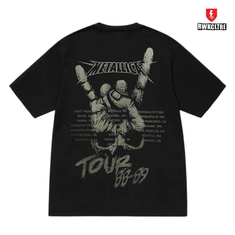 Kerosakan Metallic Cotton Oversize Street Tee