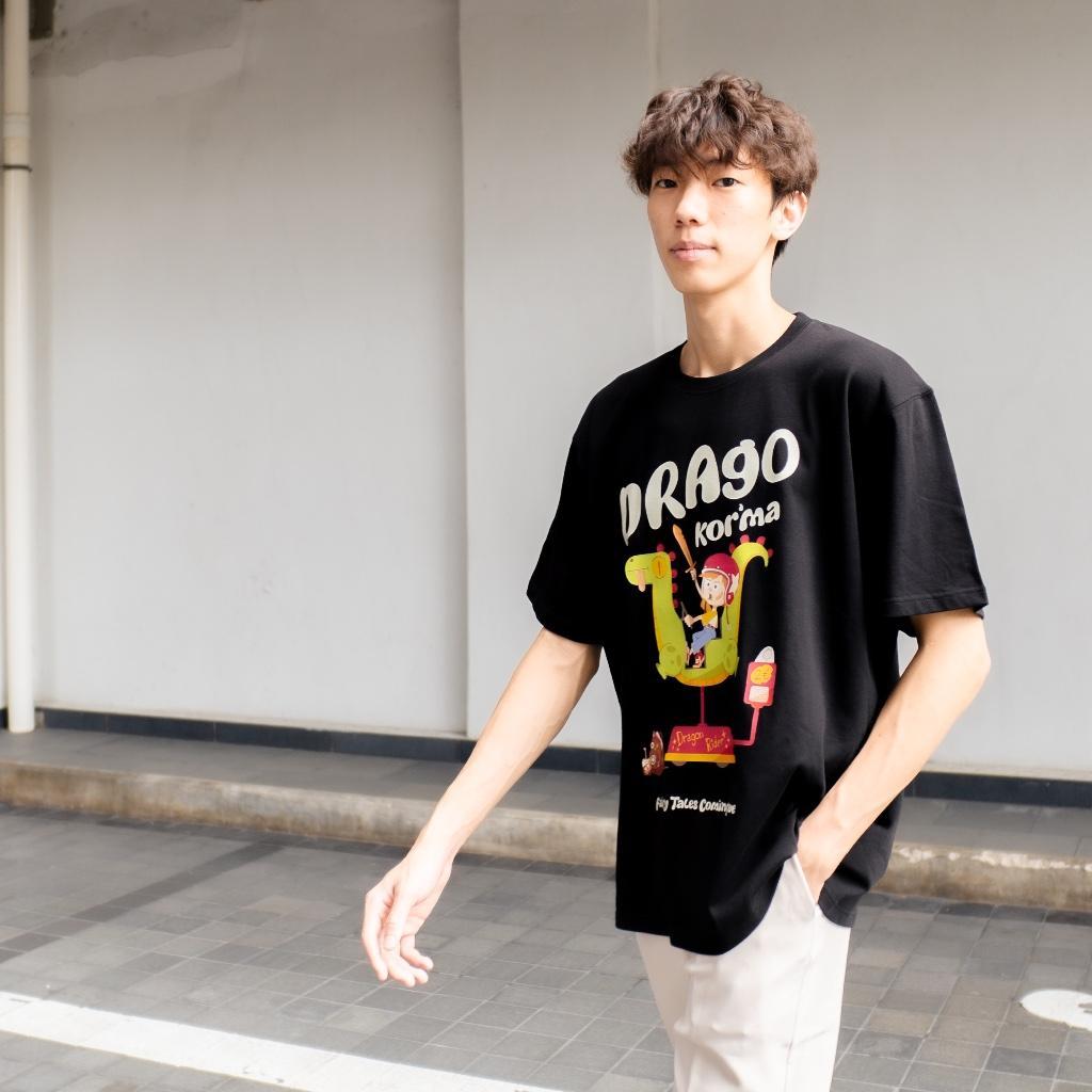 Drago Rider Hitam Oversized Unisex T-Shirt