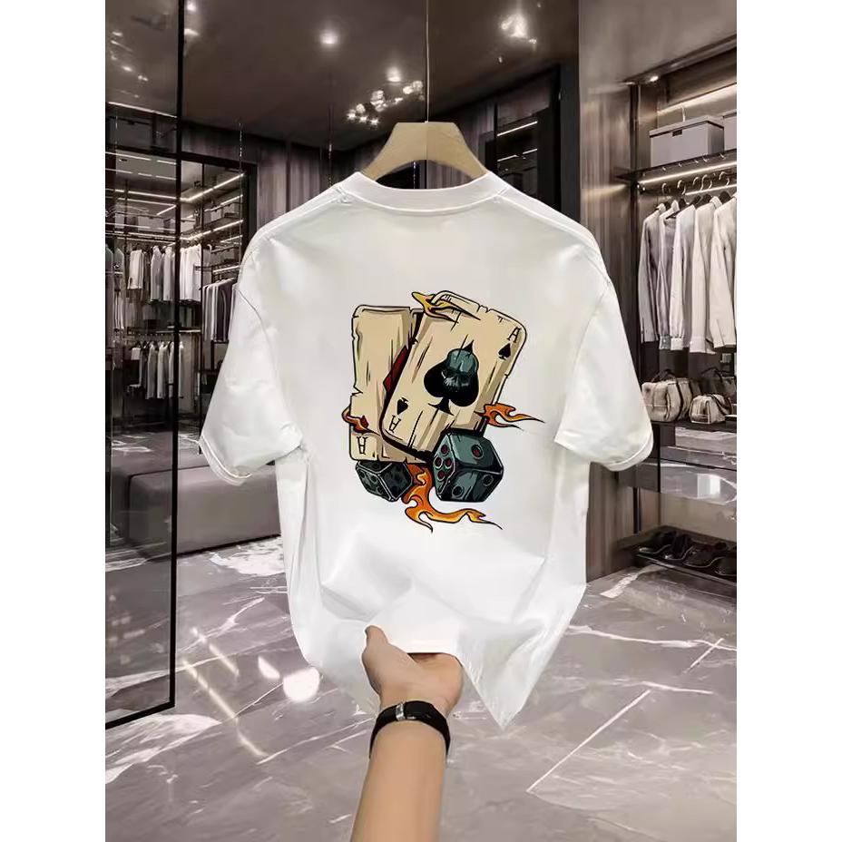 T-Shirt Lelaki Corak Unik Casual Printed Tee