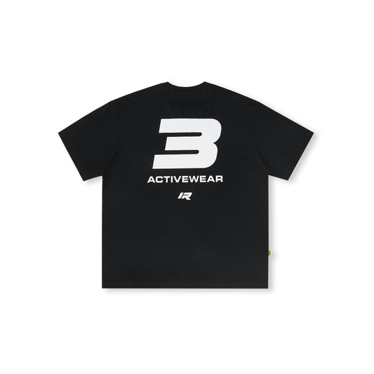 Modern Black And White Colorblock Short Sleeve Tee