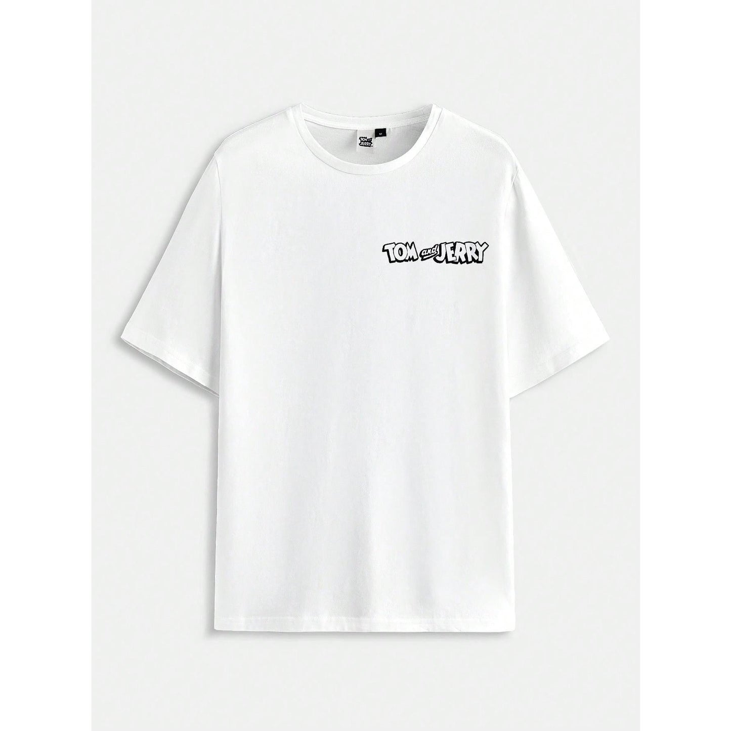 Tom & Jerry Cartoon Graphic Black Tee