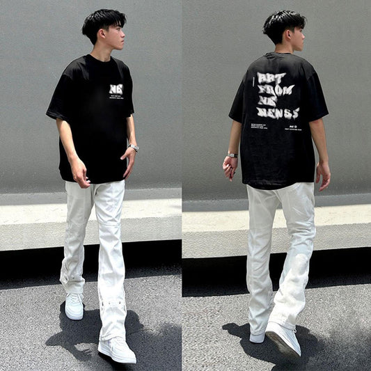 Ng Korean Oversized White Men¡¯s Casual Tee