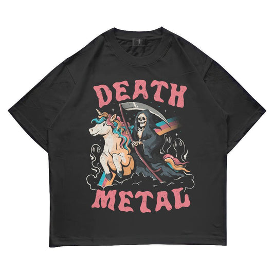 Megalast-Death Metal Unikorn Vintage Oversize Tee