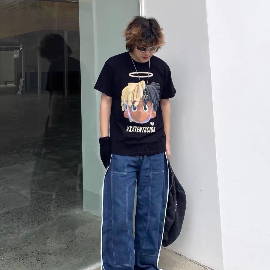 Heavyweight Trendy National Printed Cotton Tee