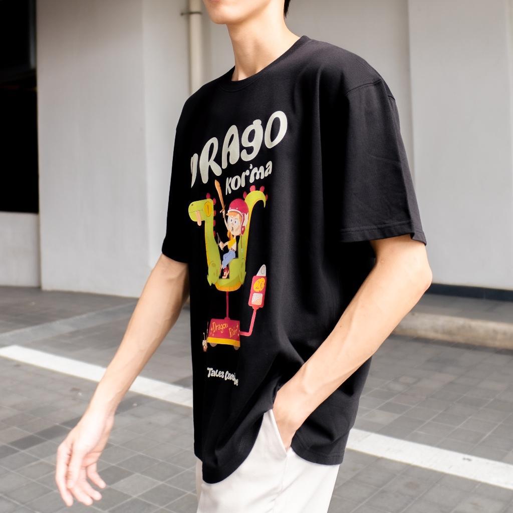 Drago Rider Hitam Oversized Unisex T-Shirt