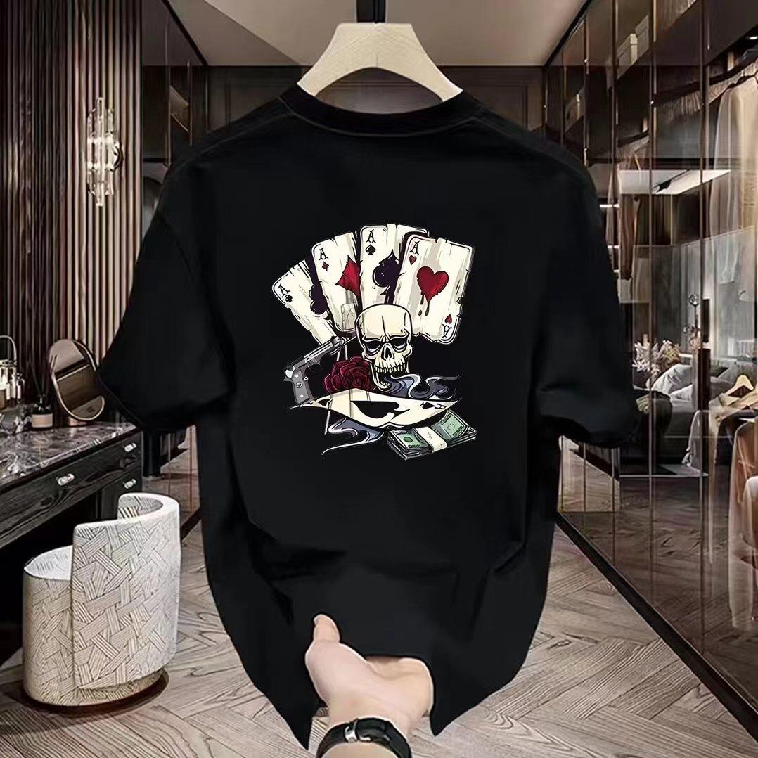 T-Shirt Lelaki Corak Unik Casual Printed Tee