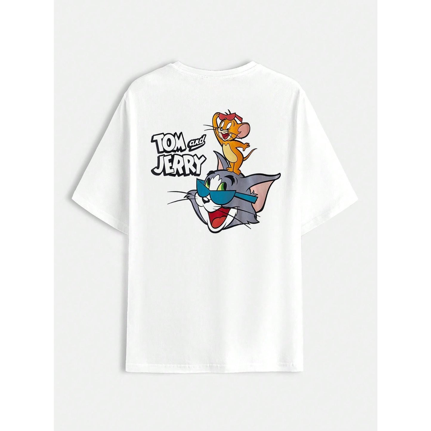 Tom & Jerry Cartoon Graphic Black Tee
