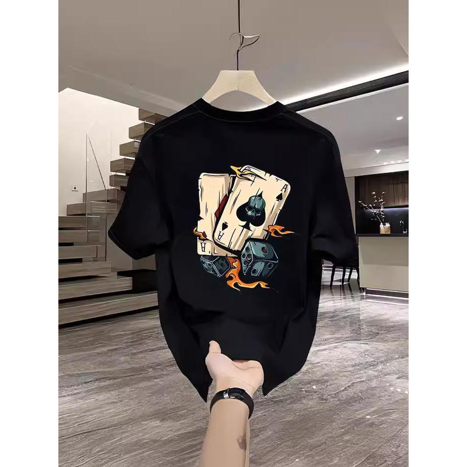T-Shirt Lelaki Corak Unik Casual Printed Tee