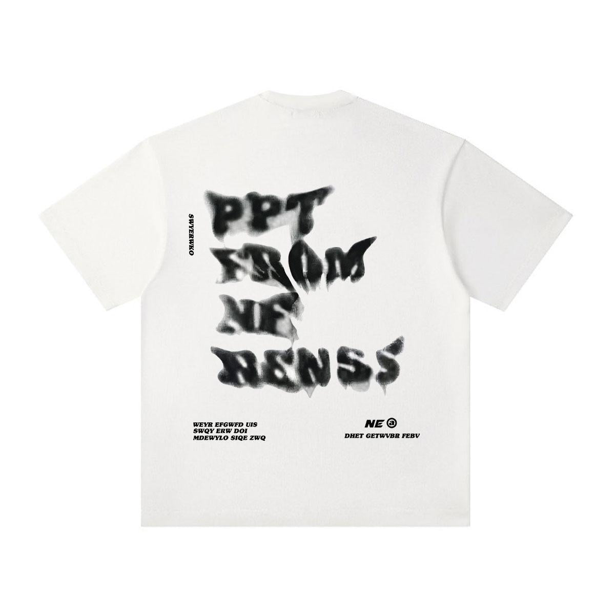 Ng Korean Oversized White Men¡¯s Casual Tee
